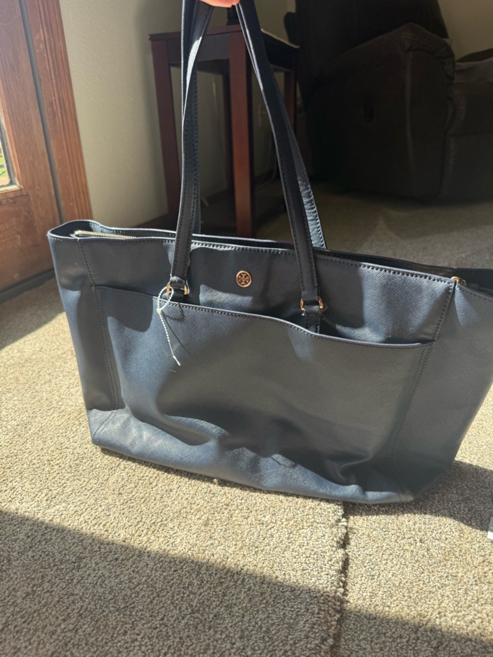 Tory Burch Navy Tote Bag